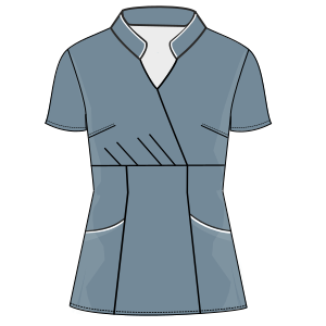 Fashion sewing patterns for Medical scrubs 3079
